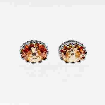 Sky Jewelry Серебряные серьги с цитрином