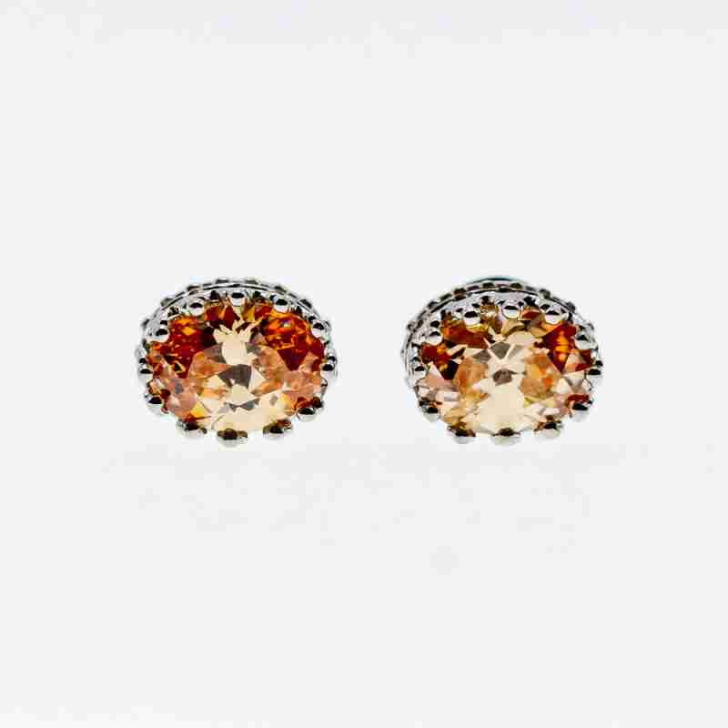Sky Jewelry Серебряные серьги с цитрином