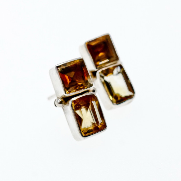 Sky Jewelry Серебряные серьги с цитрином