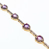 Sky Jewelry Серебряный браслет в позолоте с аметистом  Мечта