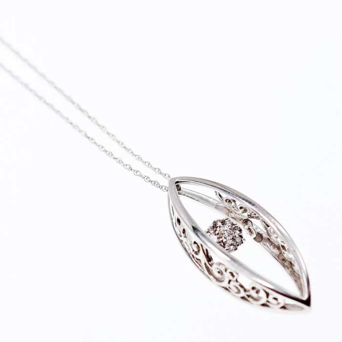 Sky Jewelry Золотая цепочка с кулоном с бриллиантами  Сияние