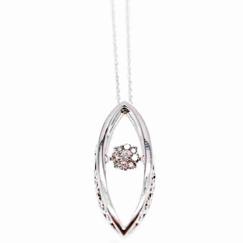 Sky Jewelry Золотая цепочка с кулоном с бриллиантами  Сияние