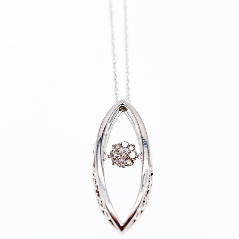 Sky Jewelry Золотая цепочка с кулоном с бриллиантами  Сияние