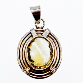 Sky Jewelry Серебряный кулон с цитрином  Идеал