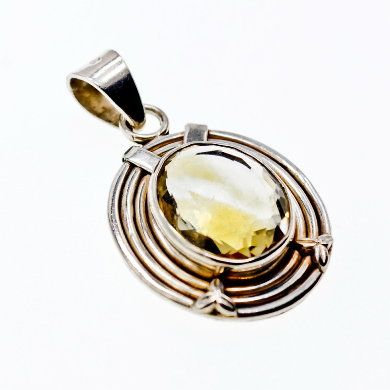 Sky Jewelry Серебряный кулон с цитрином  Идеал