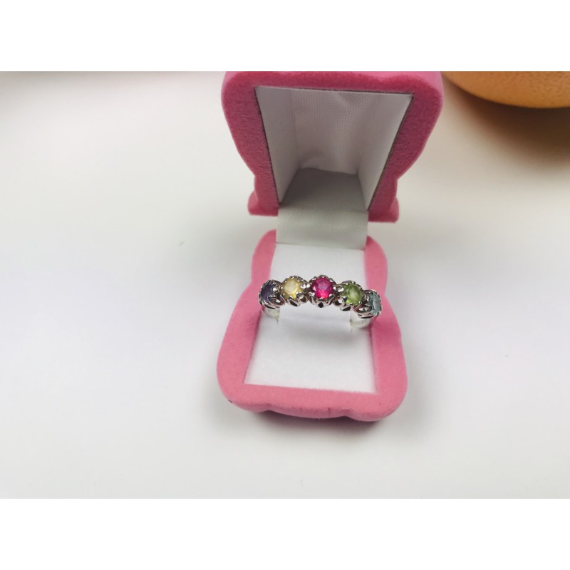 Sky Jewelry Серебряное кольцо с натуральными камнями