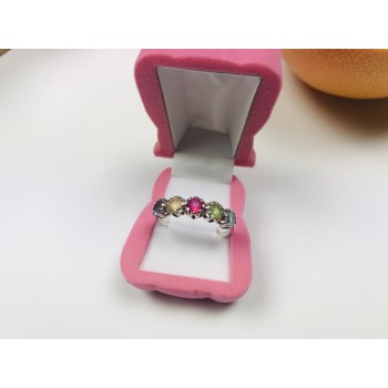 Sky Jewelry Серебряное кольцо с натуральными камнями