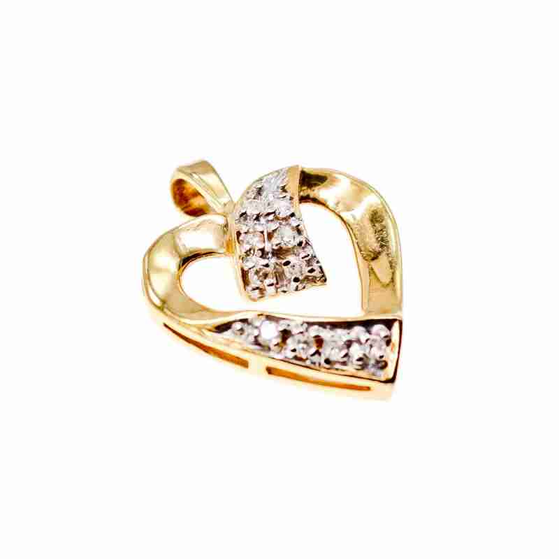 Sky Jewelry Золотой кулон с бриллиантами  Сердце