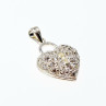 Sky Jewelry Серебряный кулон с фианитами  Замочек сердца