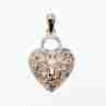 Sky Jewelry Серебряный кулон с фианитами  Замочек сердца