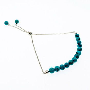 Sky Jewelry Серебряный браслет с бирюзой