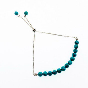 Sky Jewelry Серебряный браслет с бирюзой