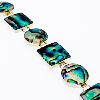 Sky Jewelry Серебряный браслет со вставками из галиотиса