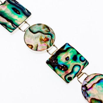 Sky Jewelry Серебряный браслет со вставками из галиотиса