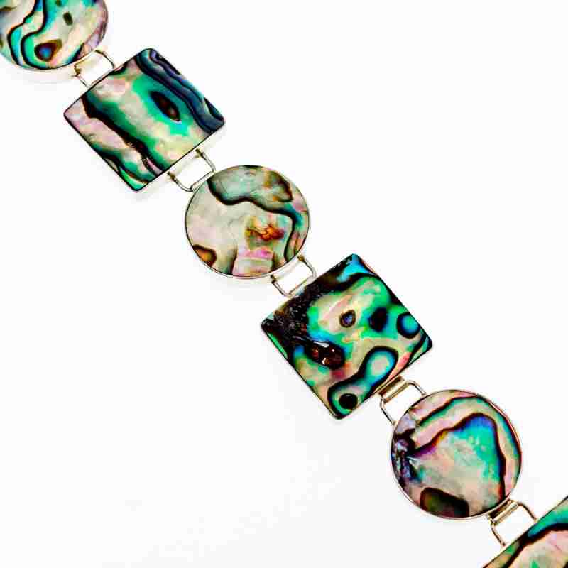 Sky Jewelry Серебряный браслет со вставками из галиотиса