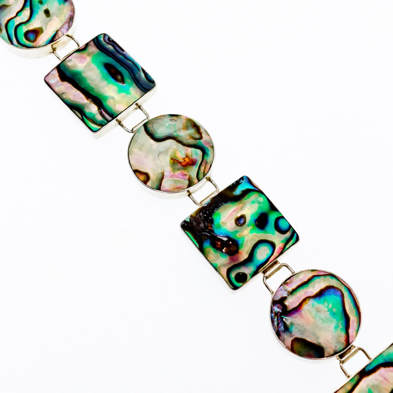 Sky Jewelry Серебряный браслет со вставками из галиотиса