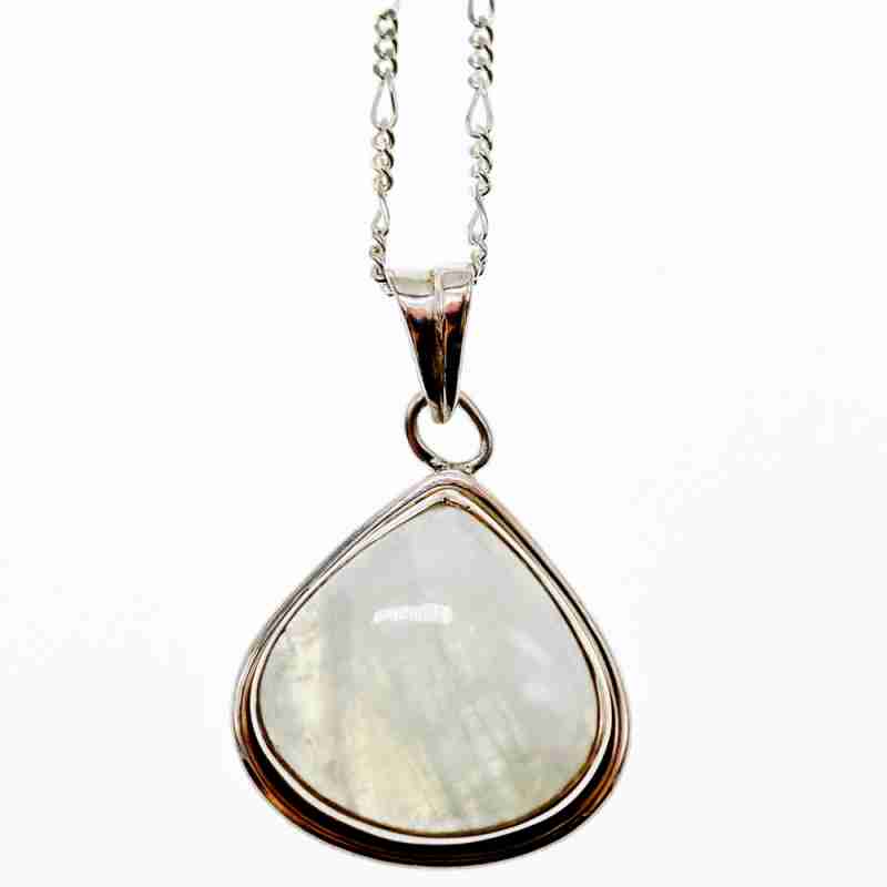 Sky Jewelry Серебряная цепочка с кулоном лунный камень