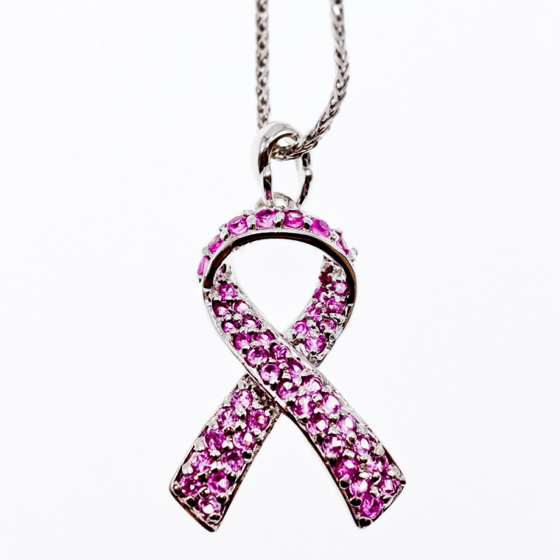 Sky Jewelry Серебряный кулон с розовыми фианитами