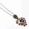 Sky Jewelry Серебряная цепочка с кулоном аметист и марказит  Сердце