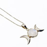 Sky Jewelry Серебряная цепочка с кулоном лунный камень  Луна