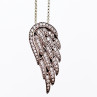 Sky Jewelry Серебряная цепочка с кулоном с фианитами  Крыло ангела