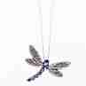Sky Jewelry Золотая цепочка с кулоном турмалин и бриллиант  Стрекоза