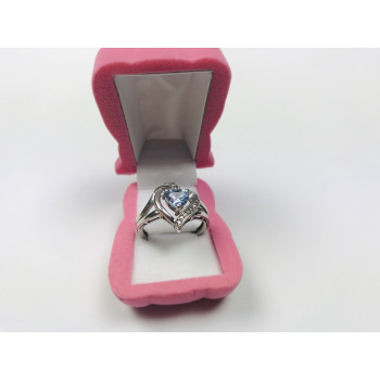 Sky Jewelry Серебряное кольцо с камнем Голубая Шпинель