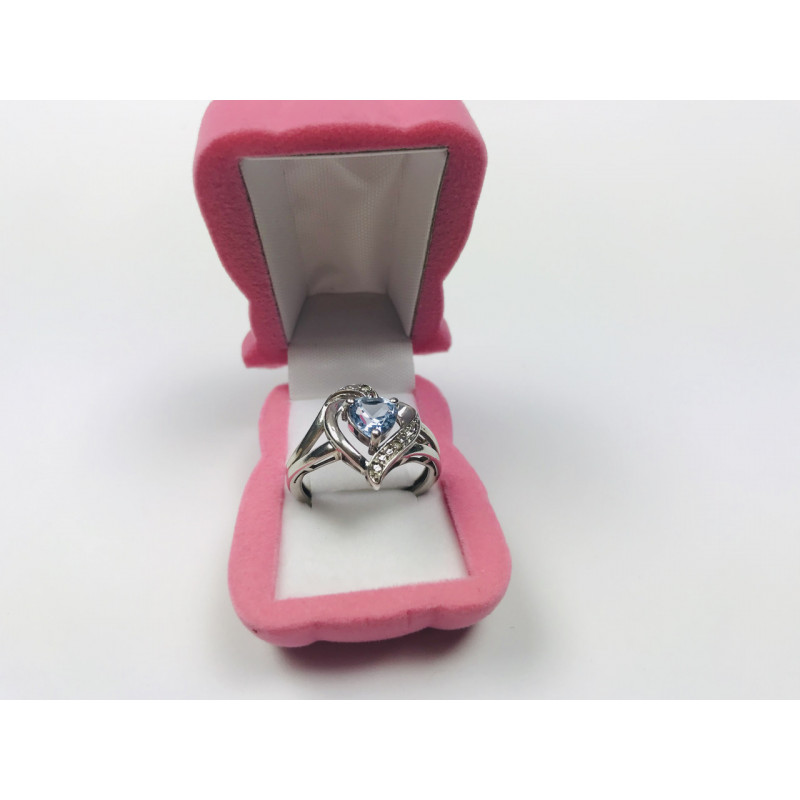 Sky Jewelry Серебряное кольцо с камнем Голубая Шпинель