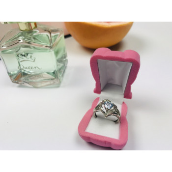 Sky Jewelry Серебряное кольцо с камнем Голубая Шпинель