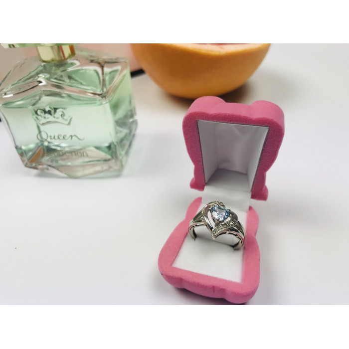 Sky Jewelry Серебряное кольцо с камнем Голубая Шпинель