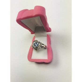 Sky Jewelry Серебряное кольцо с камнем Голубая Шпинель