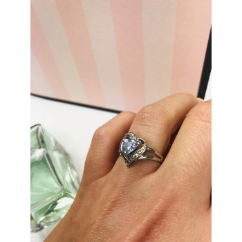 Sky Jewelry Серебряное кольцо с камнем Голубая Шпинель