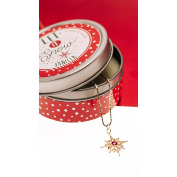 Sky Jewelry Серебряная цепочка с кулоном в позолоте рубин  Звезда