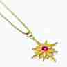 Sky Jewelry Серебряная цепочка с кулоном в позолоте рубин  Звезда