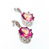 Sky Jewelry Серебряные серьги с камнями мистик топаз и белый топаз