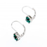 Sky Jewelry Серебряные серьги с изумрудом