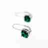 Sky Jewelry Серебряные серьги с изумрудом