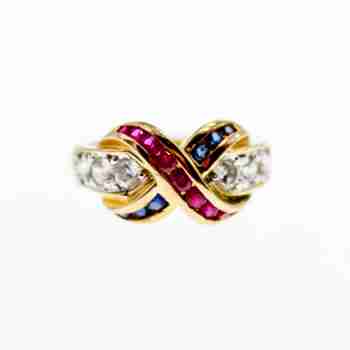 Sky Jewelry Серебряное кольцо в позолоте с фианитами