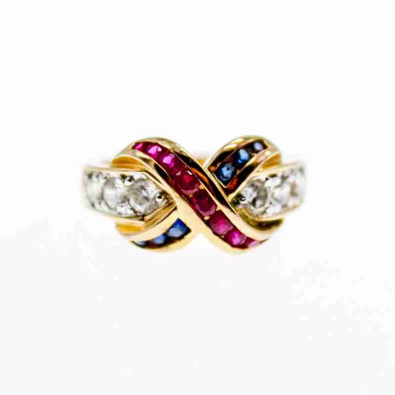 Sky Jewelry Серебряное кольцо в позолоте с фианитами