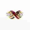 Sky Jewelry Серебряное кольцо в позолоте с фианитами