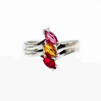 Sky Jewelry Серебряное кольцо с камнями шпинель