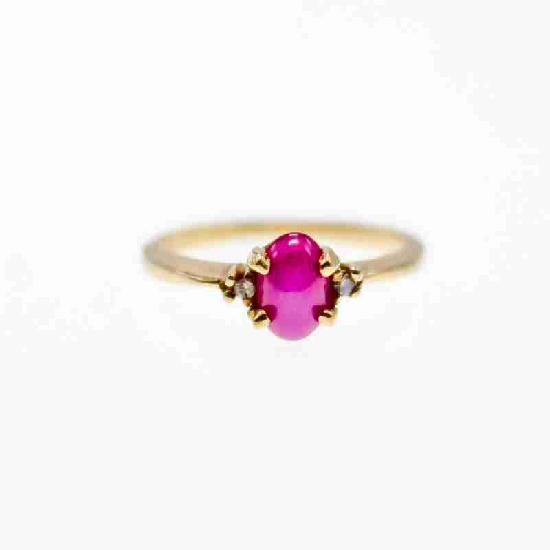 Sky Jewelry Золотое кольцо с камнями звездчатый сапфир и бриллианты