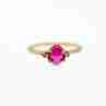 Sky Jewelry Золотое кольцо с камнями звездчатый сапфир и бриллианты