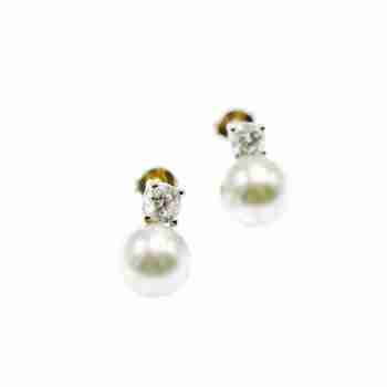 Sky Jewelry Серебряные серьги с жемчугом