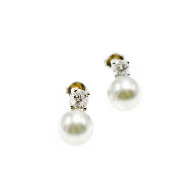 Sky Jewelry Серебряные серьги с жемчугом