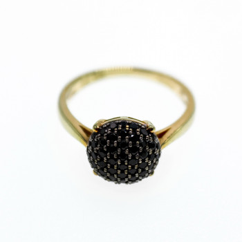 Sky Jewelry Серебряное кольцо в позолоте с камнями шпинель