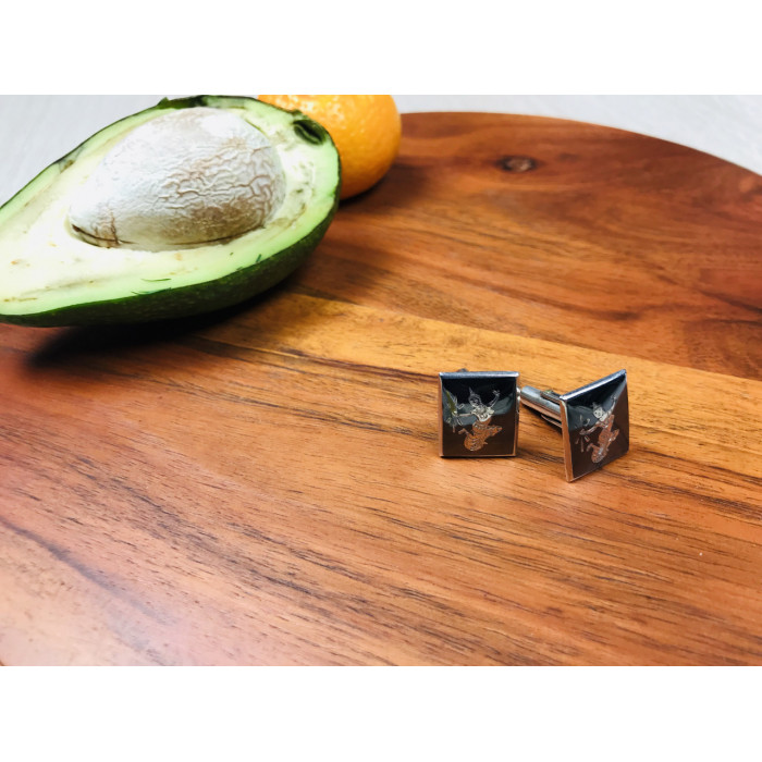 Sky Jewelry Серебряные запонки Siam Sterling