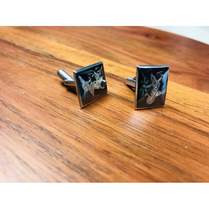 Sky Jewelry Серебряные запонки Siam Sterling