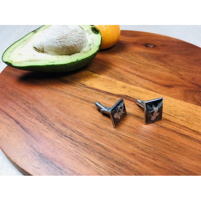 Sky Jewelry Серебряные запонки Siam Sterling