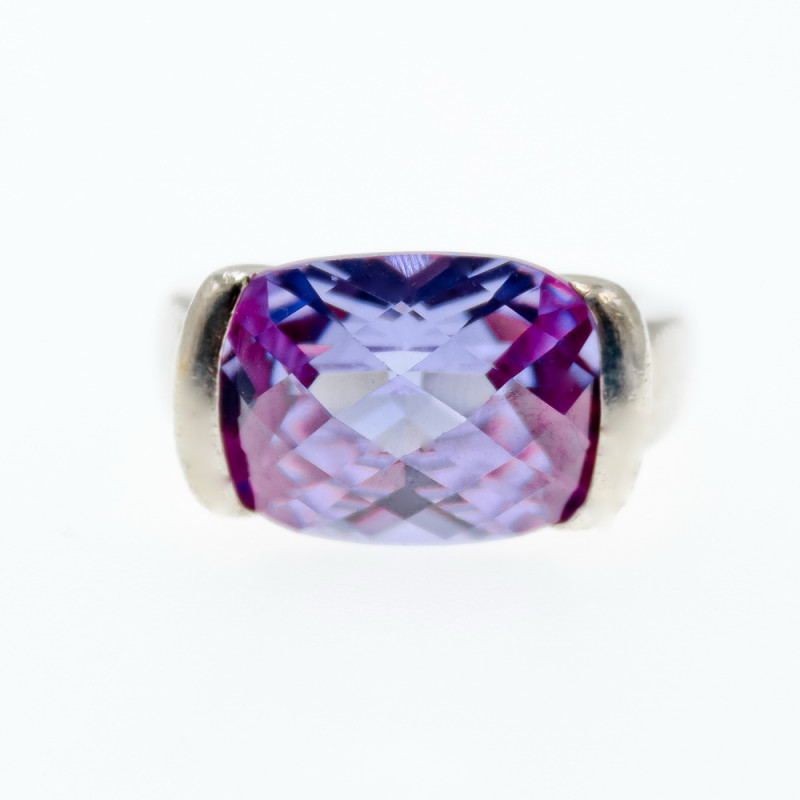 Sky Jewelry Серебряное кольцо с фиолетовым фианитом